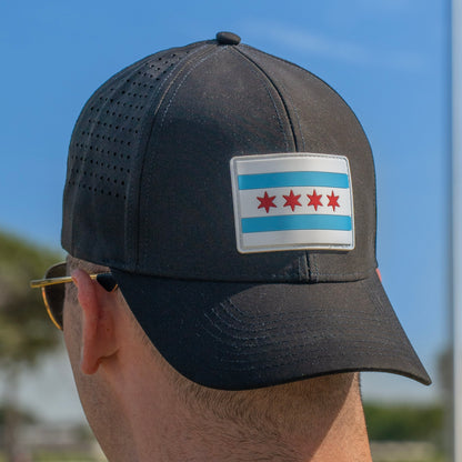 Windy City Snapback Cap - Black