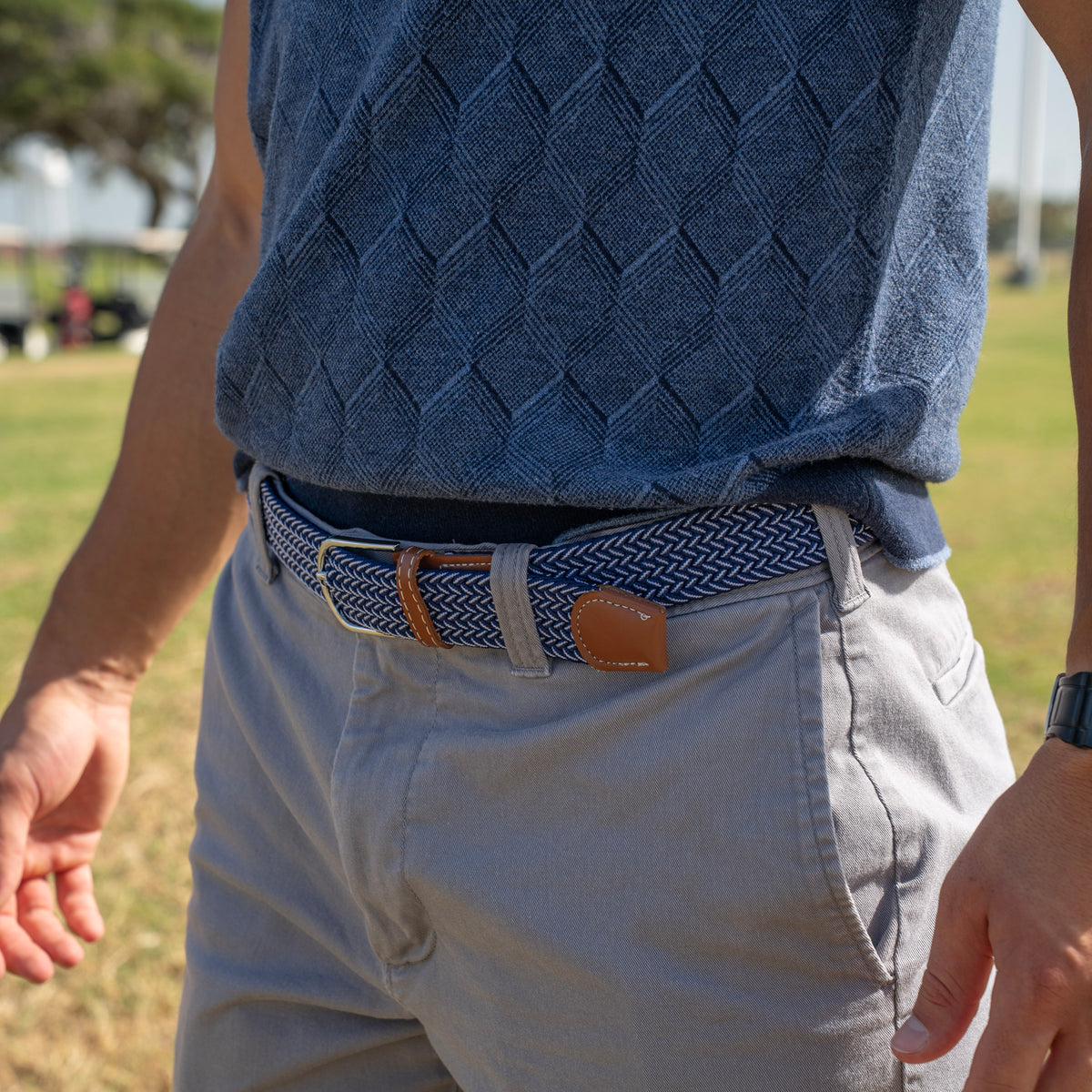 The Clubhouse Belt - Navy & White