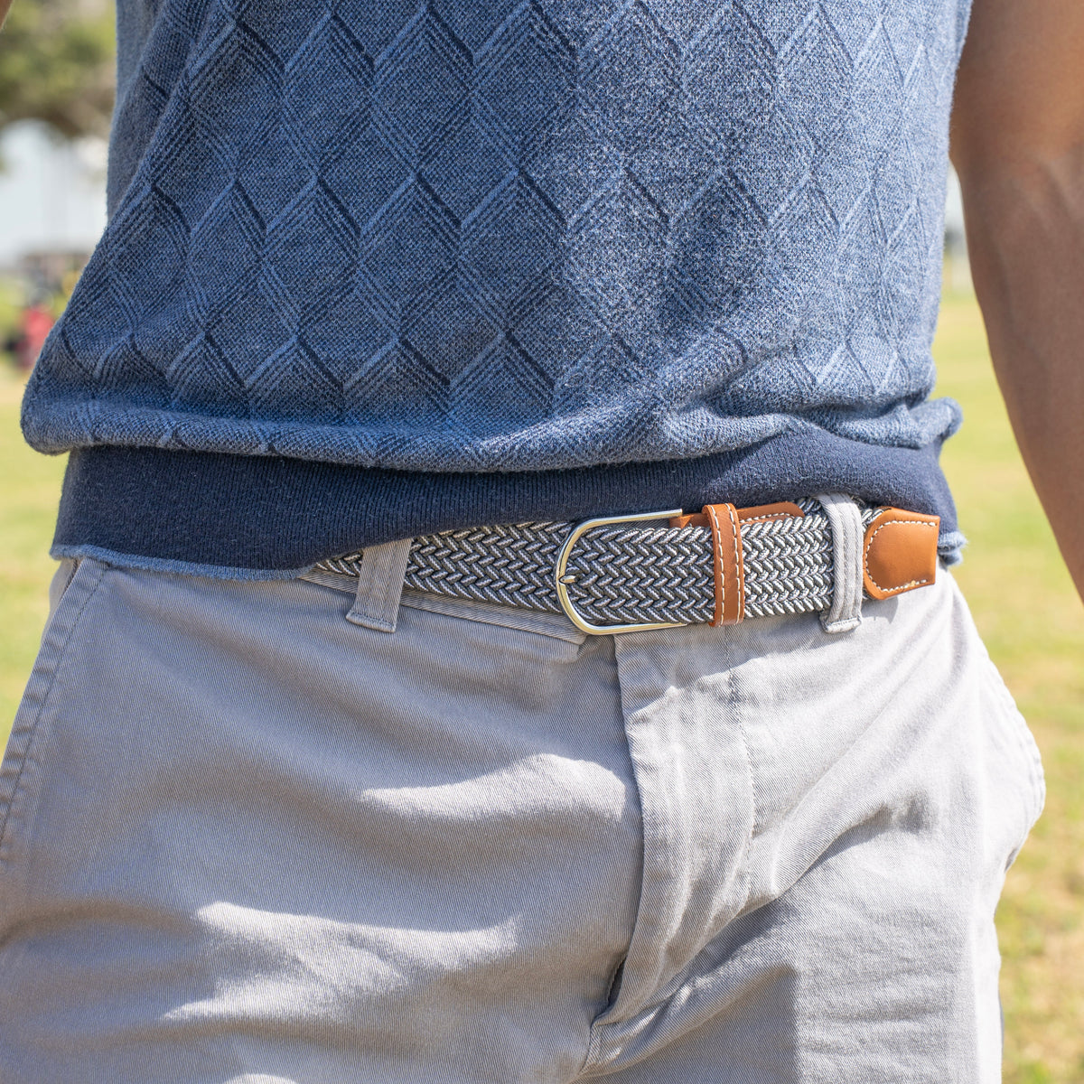 The Clubhouse Belt - Grey & White