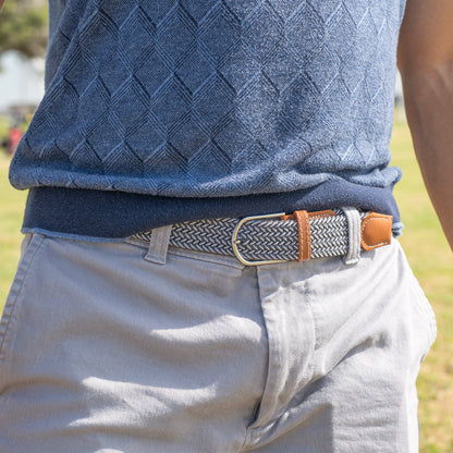 The Clubhouse Belt - Grey & White