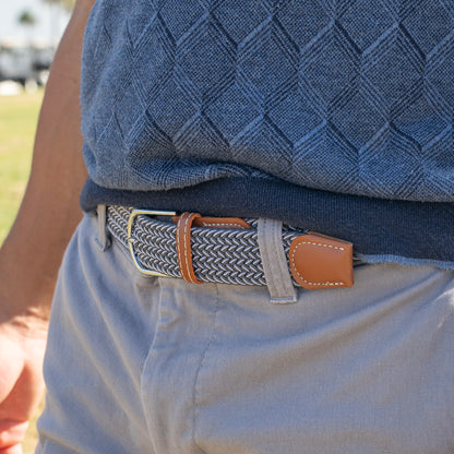 The Clubhouse Belt - Grey & White